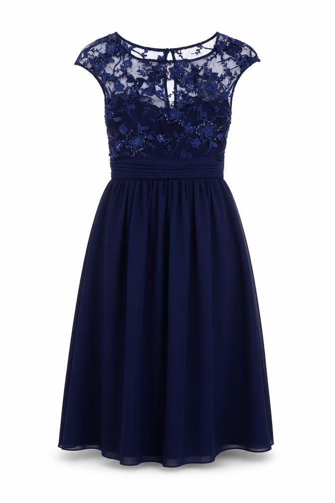Sistaglam Women's Blue A-Line Midi Dress, Size 8