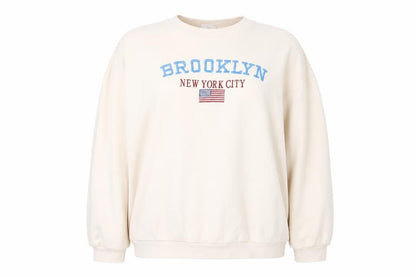 Daisy Street Women's Beige Graphic Logo Sweatshirt Size 22