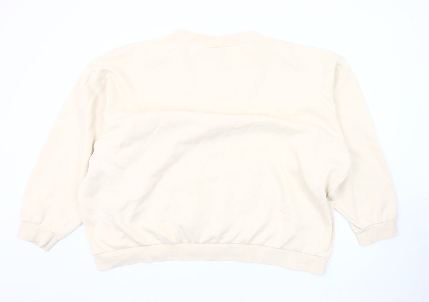 Daisy Street Women's Beige Graphic Logo Sweatshirt Size 22