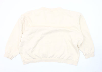 Daisy Street Women's Beige Graphic Logo Sweatshirt Size 22