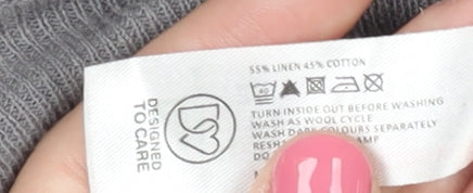 Jasper Conran Women's Grey Pullover Jumper, Size 14, Sequin Accent