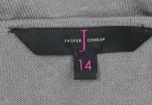 Jasper Conran Women's Grey Pullover Jumper, Size 14, Sequin Accent