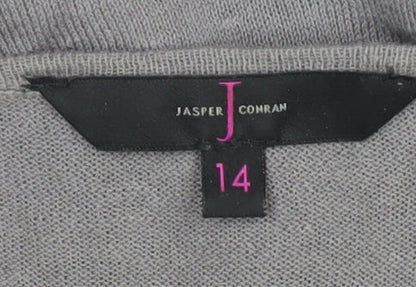 Jasper Conran Women's Grey Pullover Jumper, Size 14, Sequin Accent