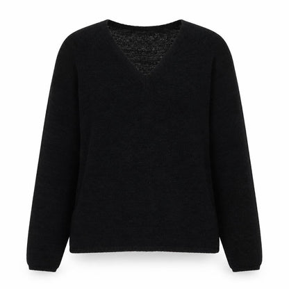 Daniel Hechter Women's Black V-Neck Pullover Jumper - L