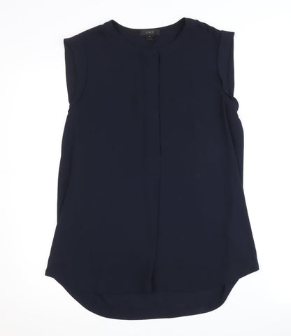 Womens UK Size 10 J.CREW Blue Basic Blouse