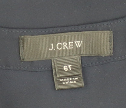 Womens UK Size 10 J.CREW Blue Basic Blouse