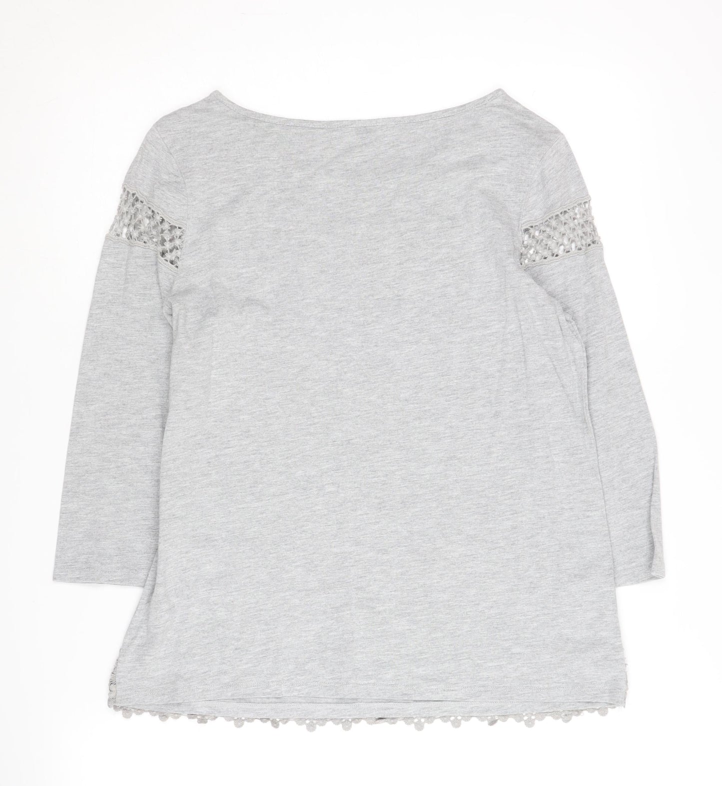 Womens UK Size 12 Laura Ashley Grey Basic Blouse