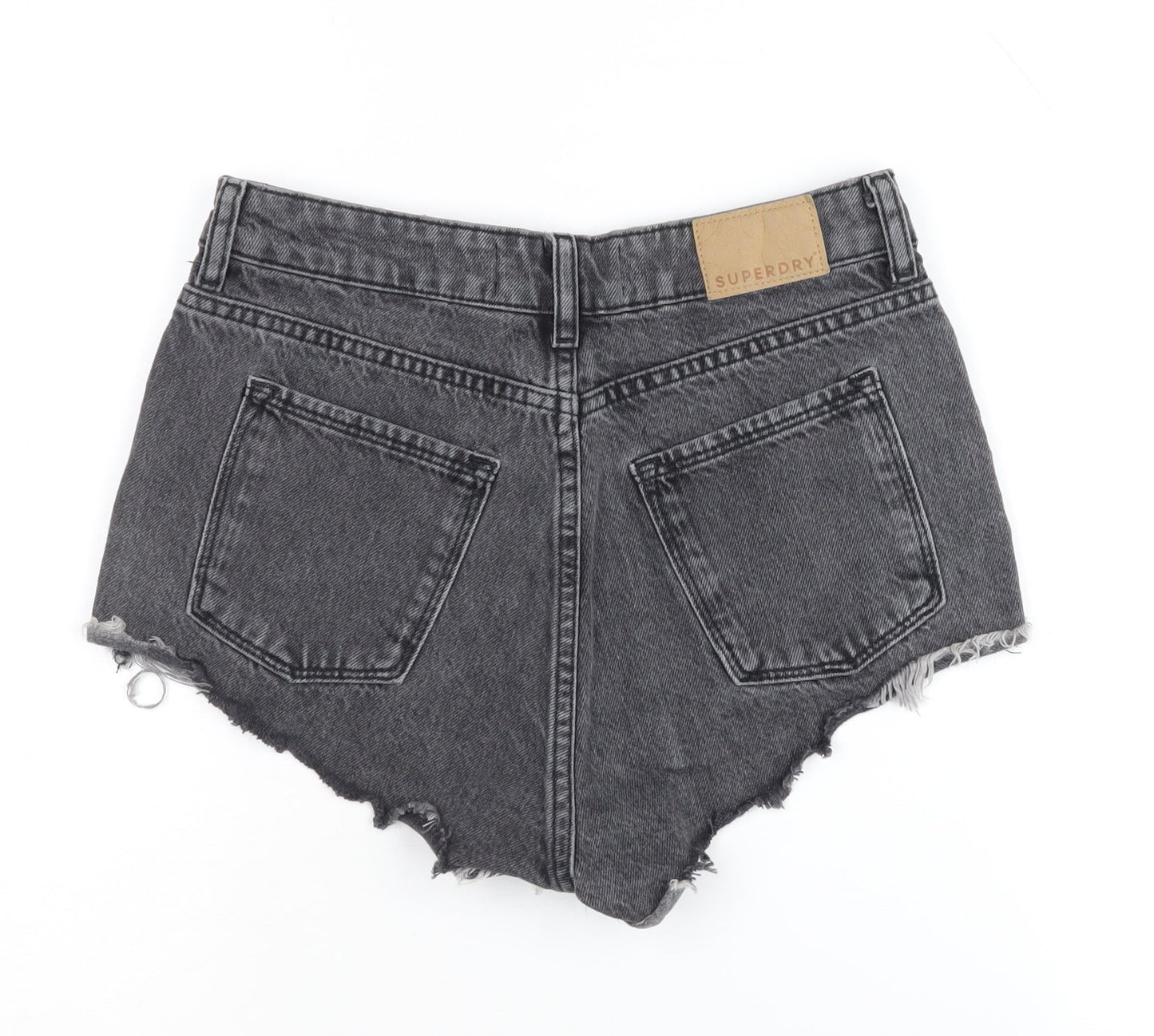 Superdry Women's Grey Cut-Off Shorts, Size 24