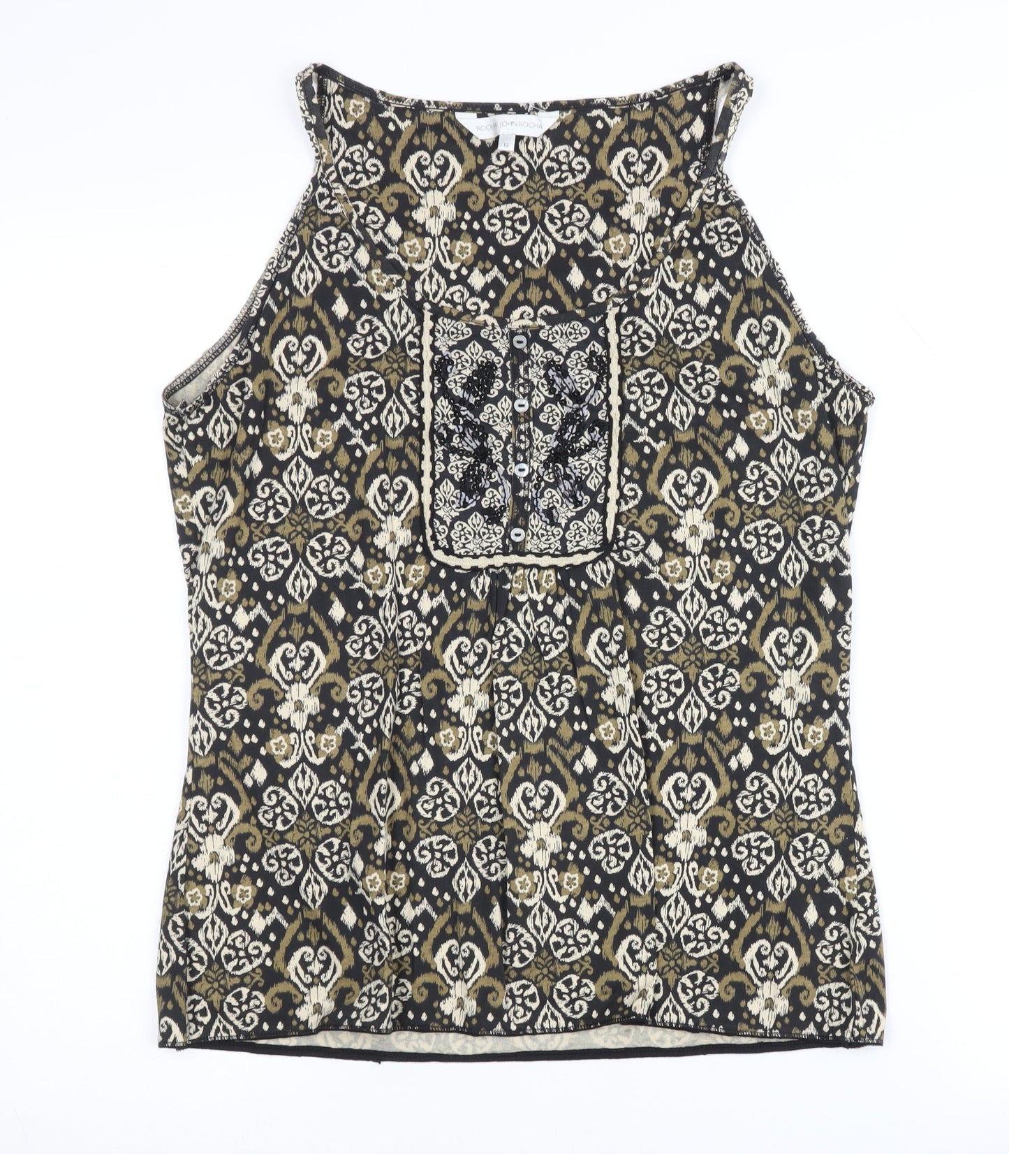 Womens UK Size 12 Rocha John Rocha Multicoloured Camisole Blouse