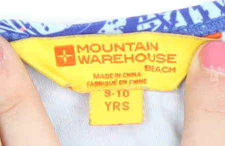 Mountain Warehouse Girls Blue One Piece Swimsuit 9-10 Yrs