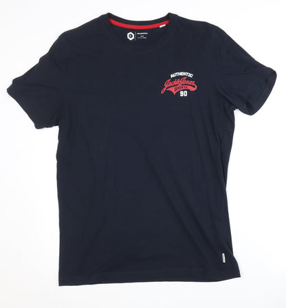 Mens UK Size M JACK & JONES Blue  T-Shirt