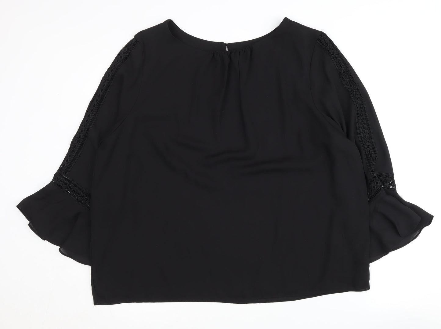 Womens UK Size 20 Wallis Black Basic Blouse