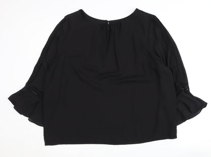 Womens UK Size 20 Wallis Black Basic Blouse
