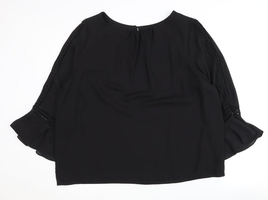 Womens UK Size 20 Wallis Black Basic Blouse