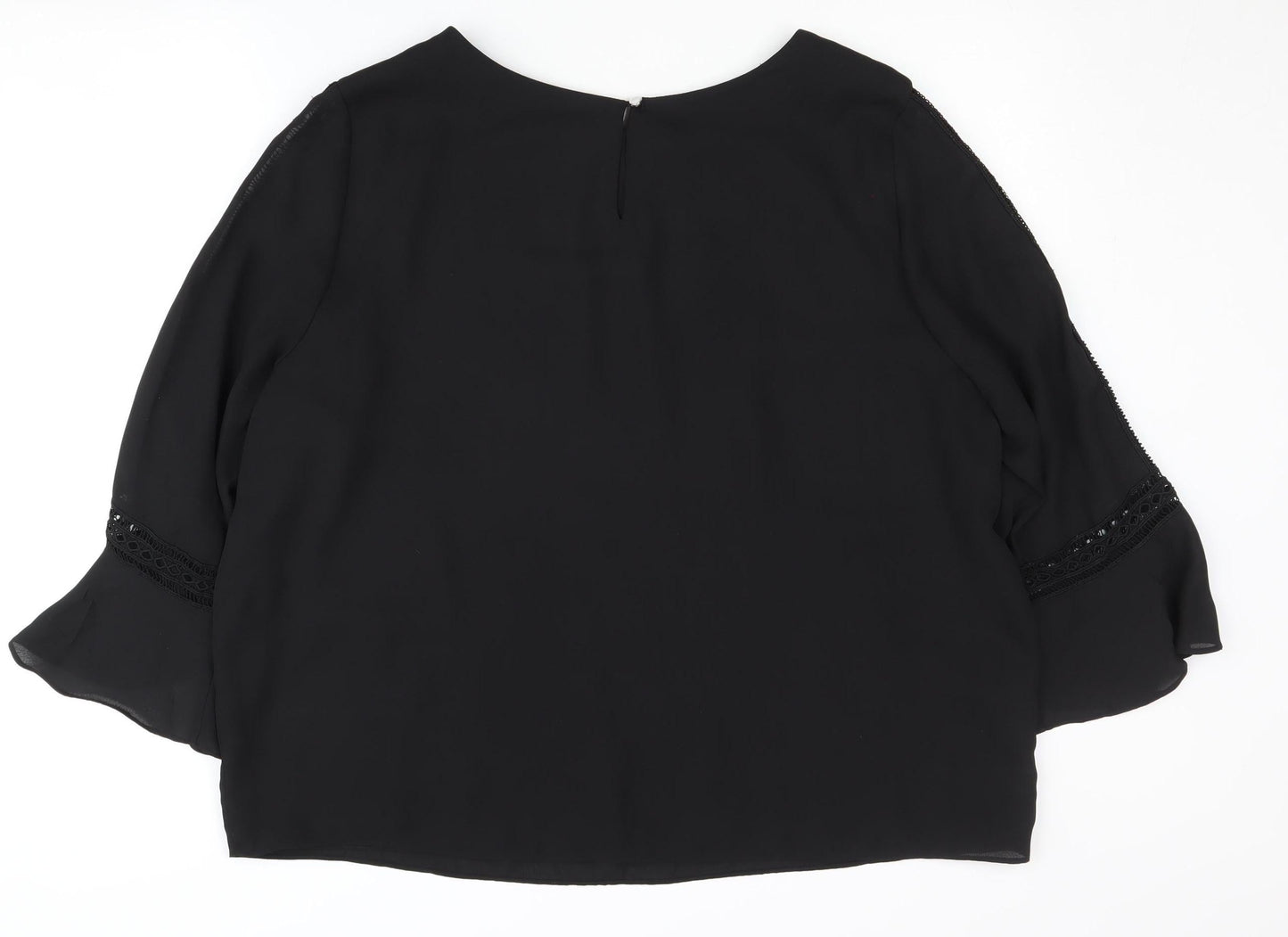 Womens UK Size 20 Wallis Black Basic Blouse