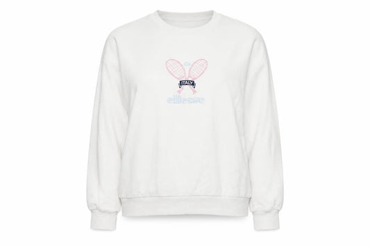 Front view of Ellesse Women's White Sweatshirt UK 8 with Logo Design