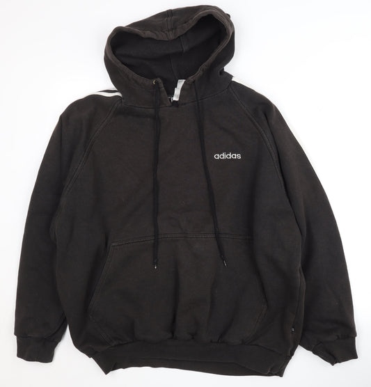 Adidas Men's Black Pullover Hoodie - Size L