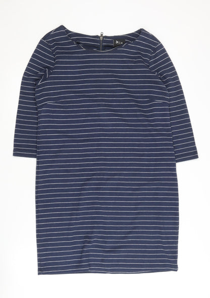 VILA Women's Blue Striped Jersey Dress M