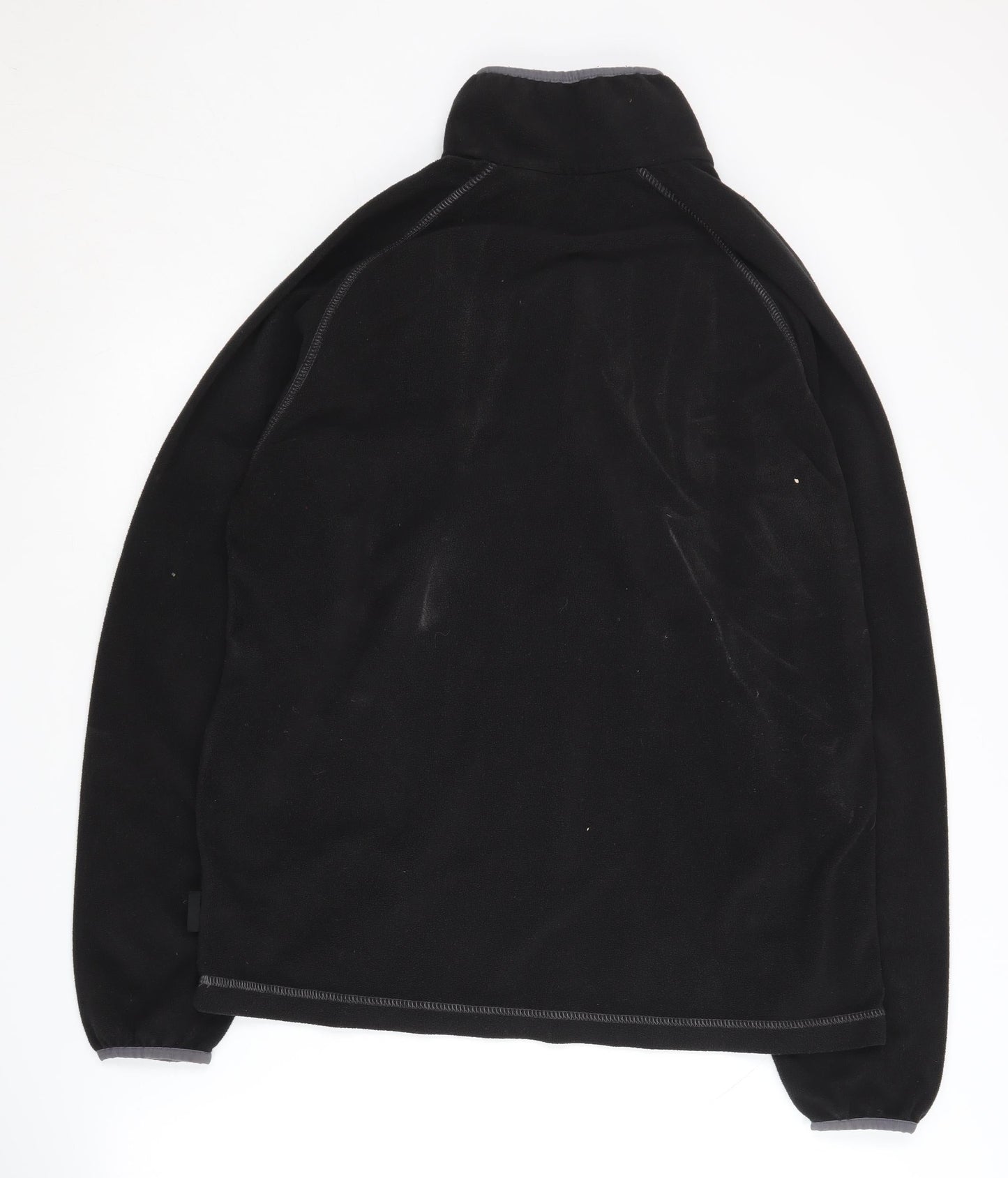 Site Women's Black Fleece Sweatshirt L 1/2 Zip Casual