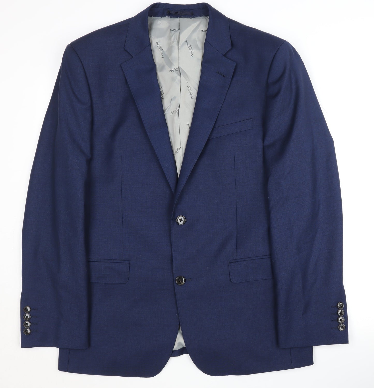 Aquascutum Men's Blue Wool Blazer 40R