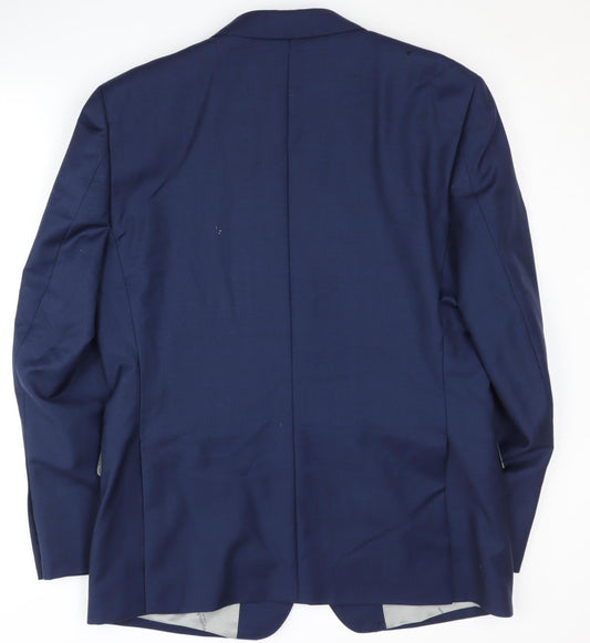 Aquascutum Men's Blue Wool Blazer 40R