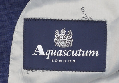 Aquascutum Men's Blue Wool Blazer 40R