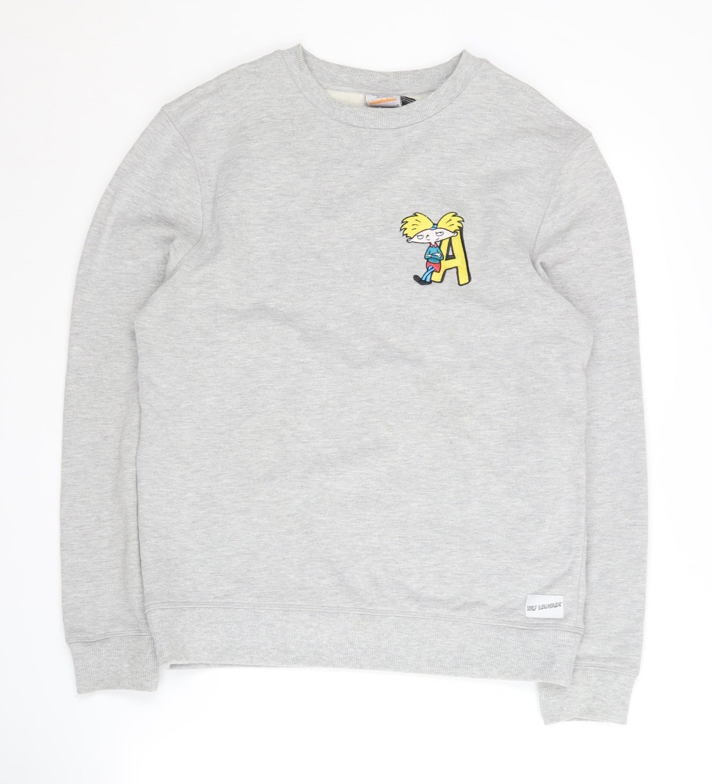Topman Men's Grey Hey Arnold Sweatshirt Medium