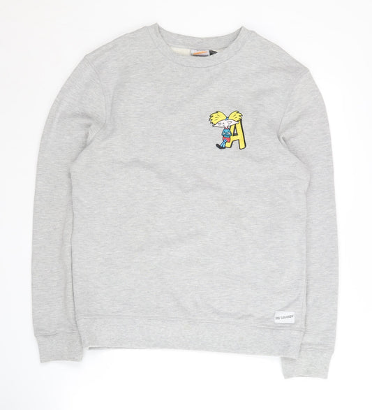Topman Men's Grey Hey Arnold Sweatshirt Medium