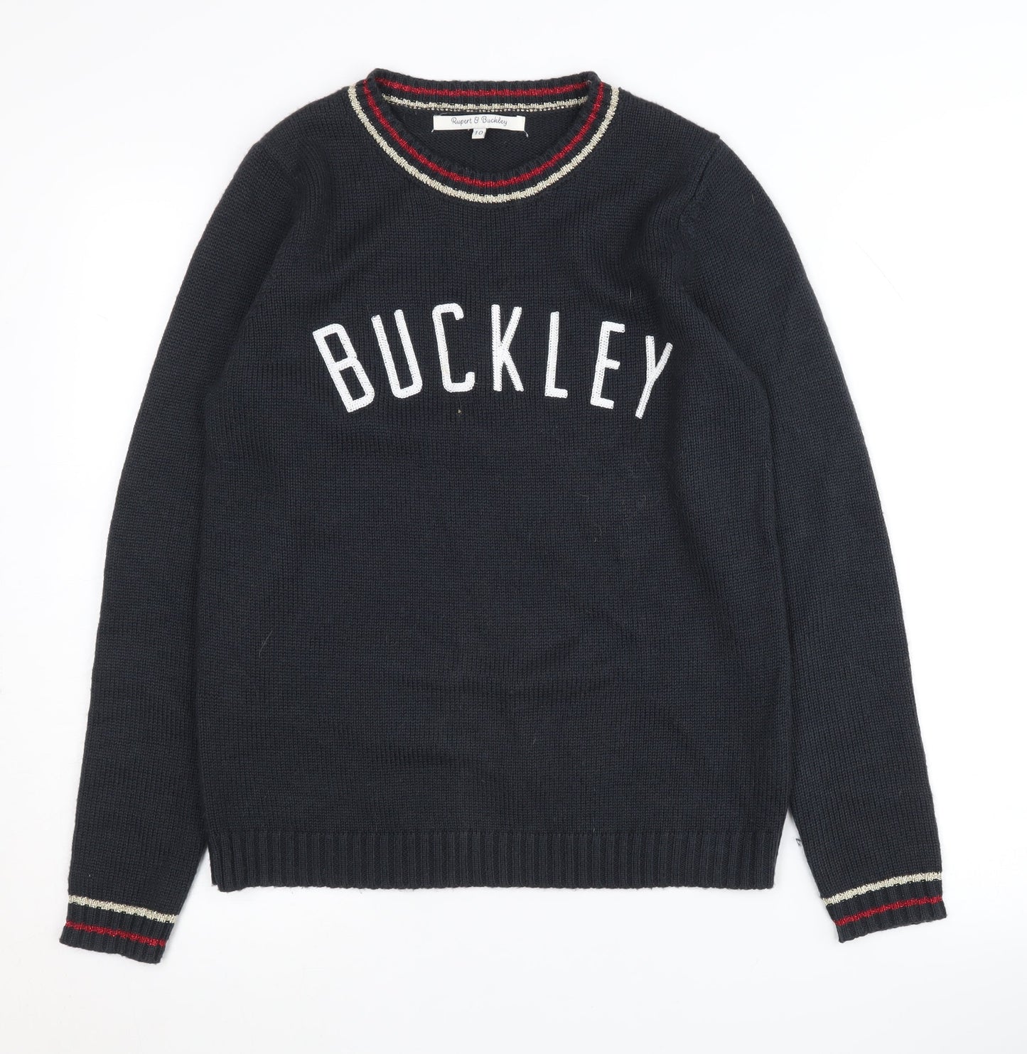 Rupert & Buckley Women’s Black Pullover Jumper Size 10