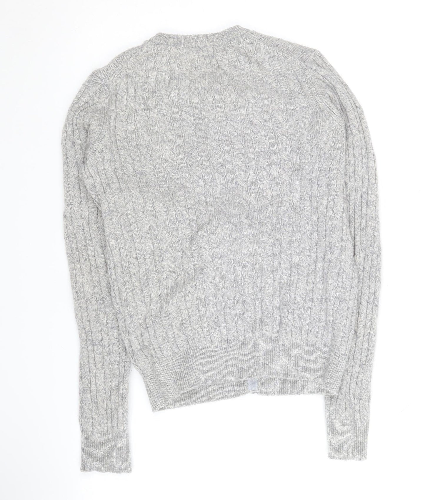 Jack Wills Women's Grey Merino Wool Cardigan UK 6