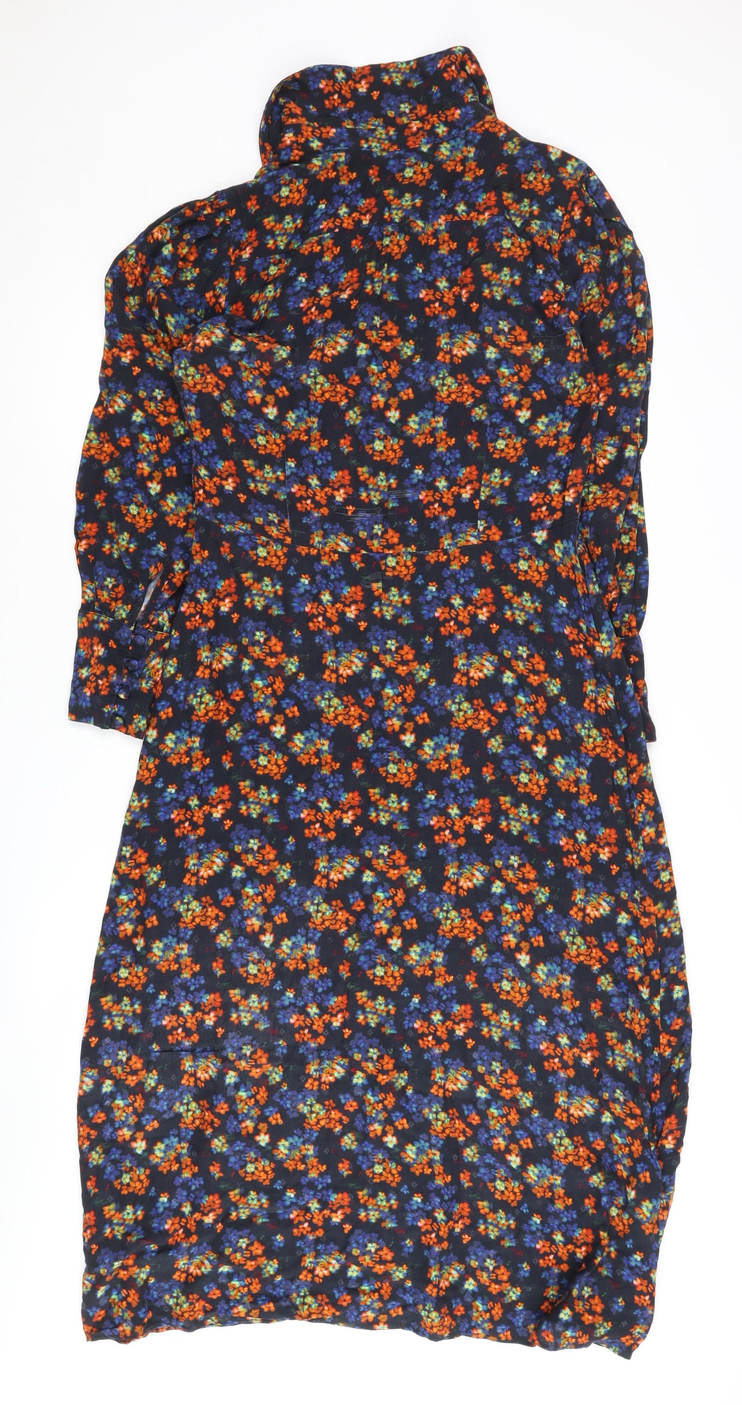 Oliver Bonas Women's Multicoloured Floral Midi Shirt Dress