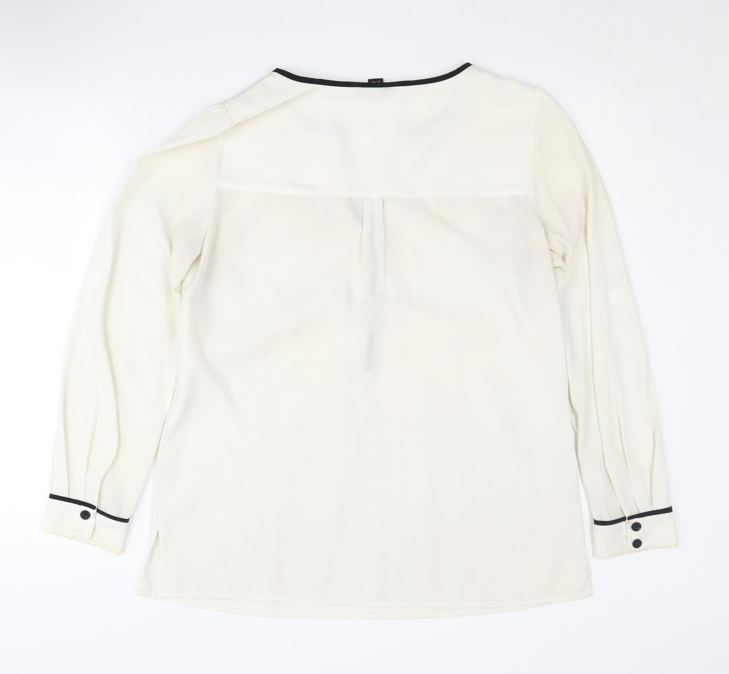 Womens UK Size 10 Alfani Ivory Basic Blouse