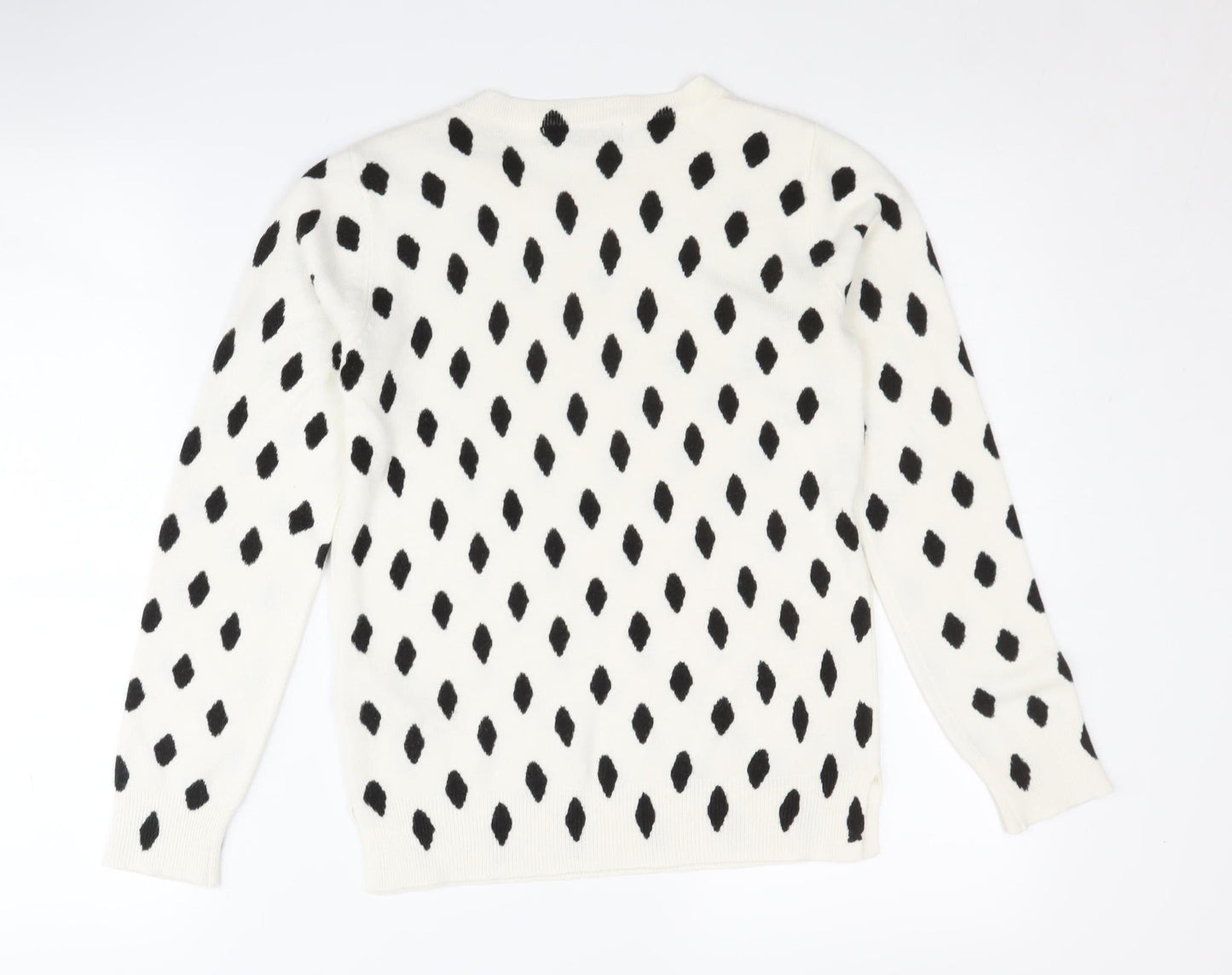 Womens UK Size 6 Marks and Spencer White Pullover Jumper