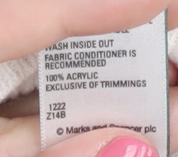 Womens UK Size 6 Marks and Spencer White Pullover Jumper