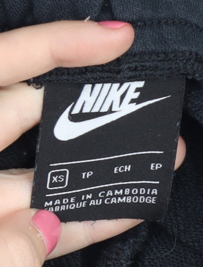 Nike Men's Black Jogger Trousers XS Elastic Drawstring