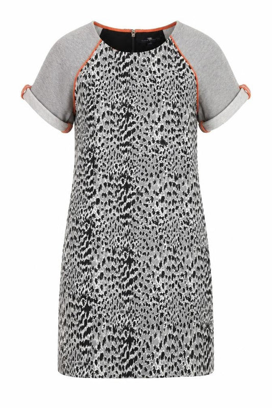Front view of French Connection Women's Animal Print Shift Dress