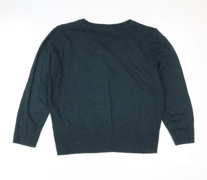 Womens UK Size M CC Green Cardigan Jumper