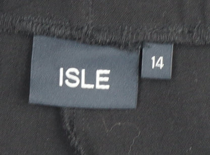 Womens UK Size 14 ISLE   Black Trousers