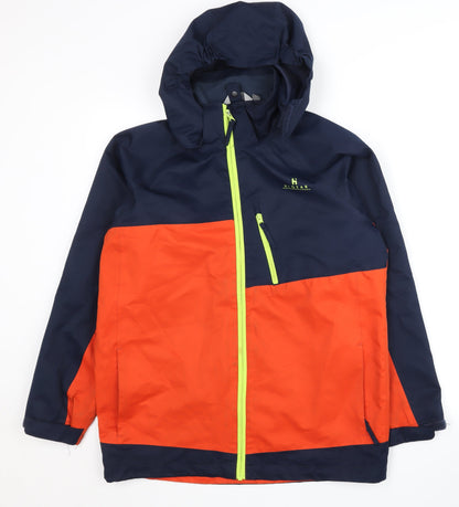 Hi Gear Boys Colourblock Parka Jacket, Blue/Orange, Size 8