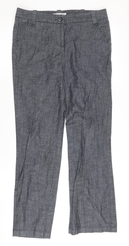 Laura Ashley Women's Blue Cropped Trousers Size 10