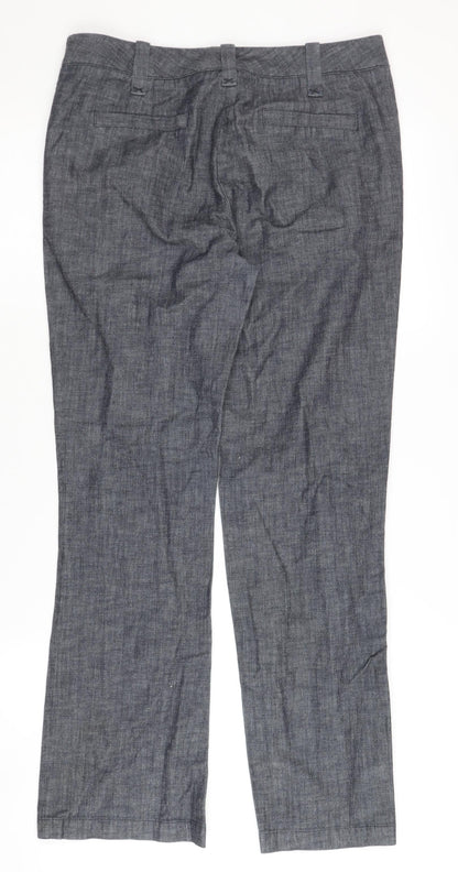 Laura Ashley Women's Blue Cropped Trousers Size 10