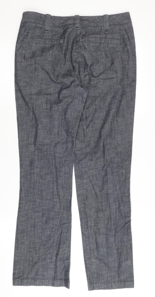 Laura Ashley Women's Blue Cropped Trousers Size 10
