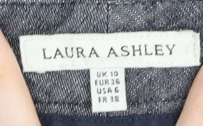 Laura Ashley Women's Blue Cropped Trousers Size 10