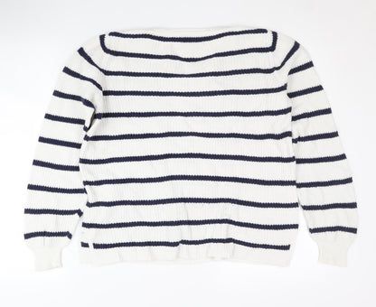 Womens UK Size XS Old Navy White Pullover Jumper