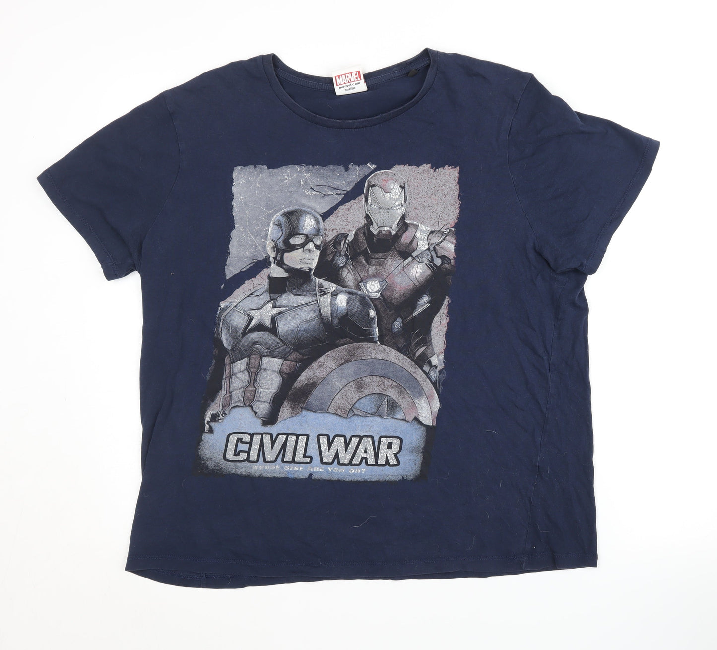 Marvel Men’s Blue Captain America XL T-Shirt