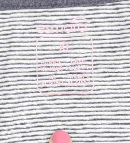 Esprit Women's White XL Striped Long Sleeve T-Shirt