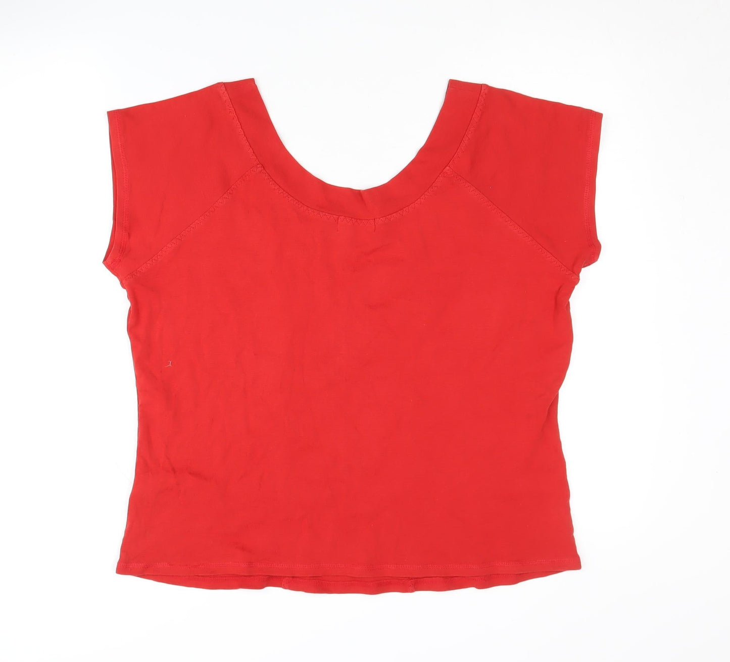 Womens UK Size 20 Principles Red Basic T-Shirt