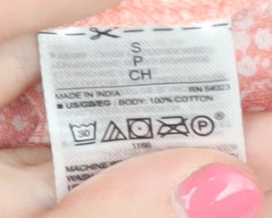 GAP Women's Pink Paisley Blouse - Size S