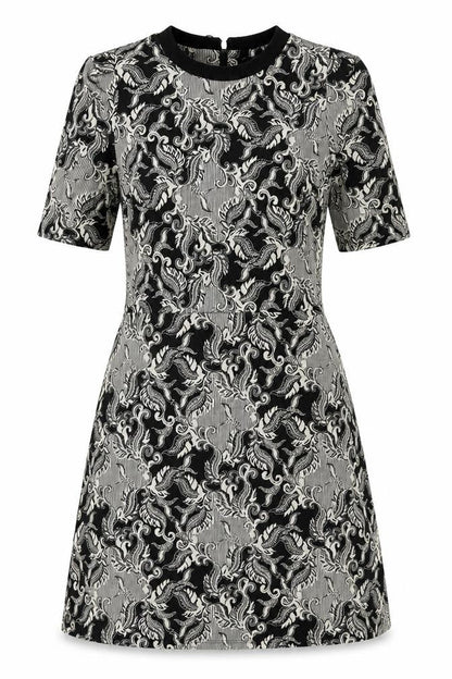 Next Women Black Round Neck Half Sleeve Dress