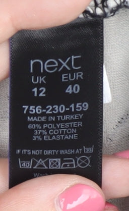 Next Women Black Round Neck Half Sleeve Dress